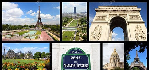 postcard of paris france